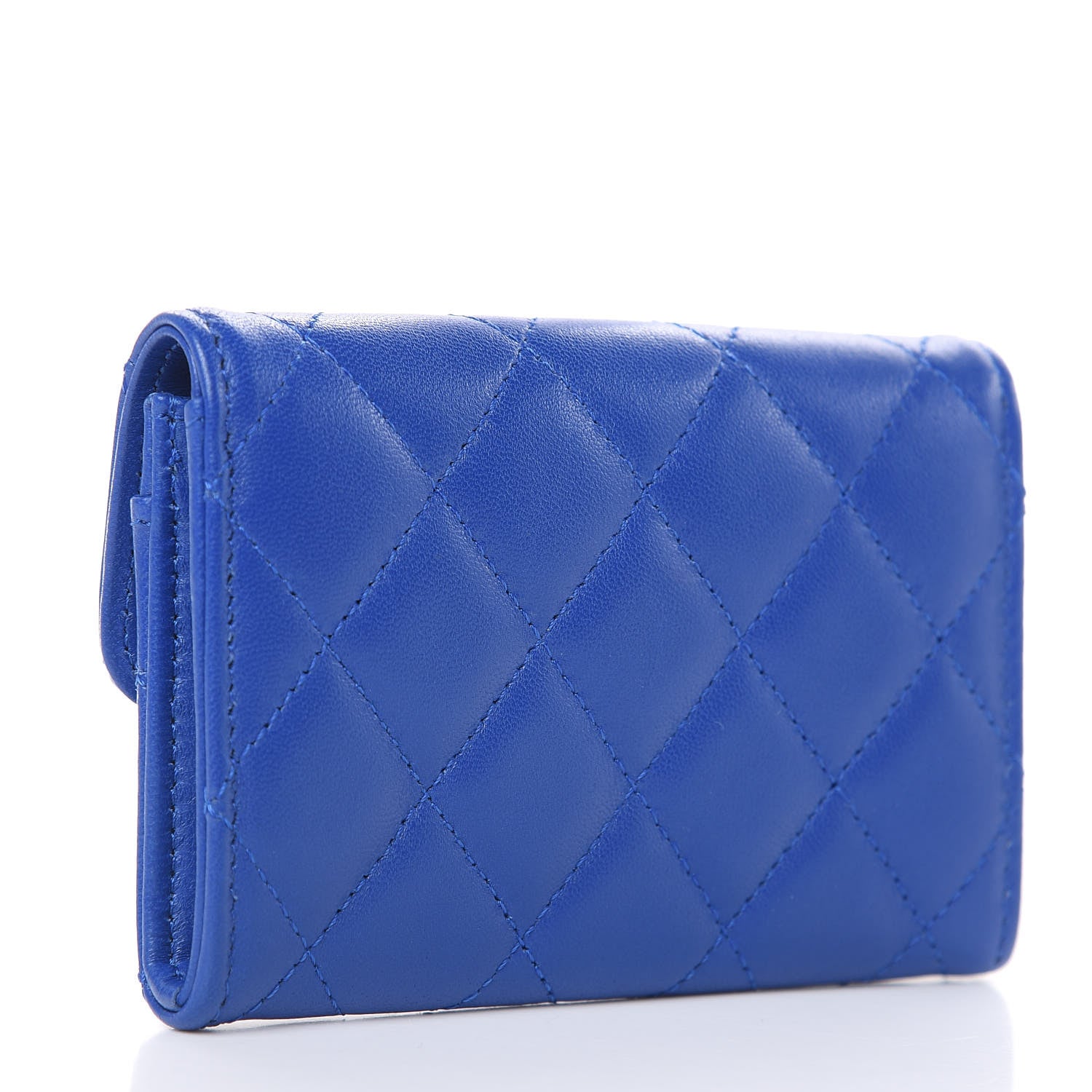 Chanel Lambskin Quilted Card Holder Royal Blue 3 of 10