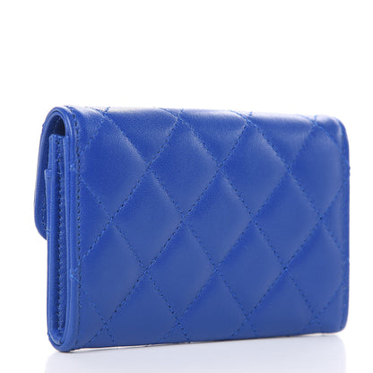Chanel Lambskin Quilted Card Holder Royal Blue 3 of 10