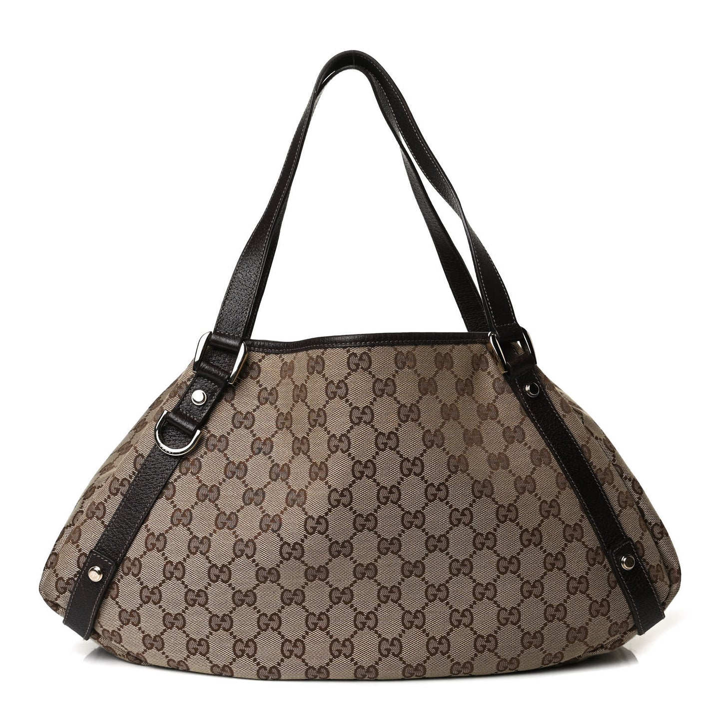 Monogram Medium Abbey Shoulder Bag Dark Brown