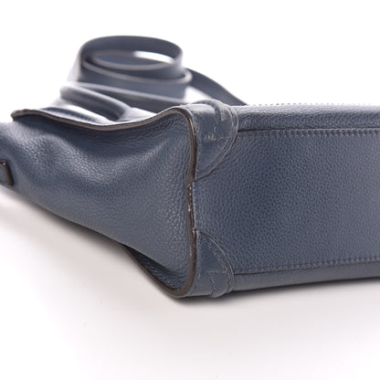 Celine Drummed Calfskin Nano Luggage Orage 8 of 9