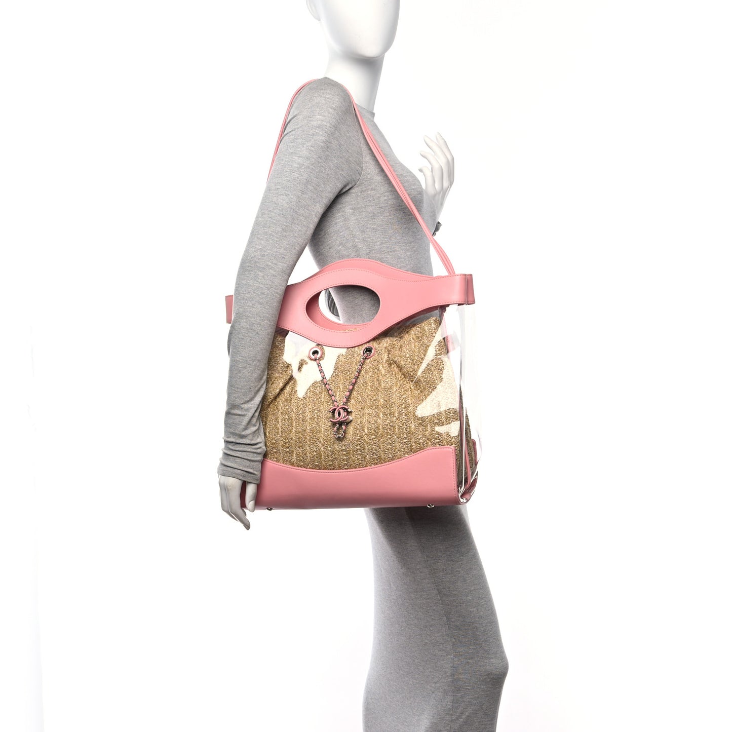 Calfskin PVC Chanel 31 Bag Pink