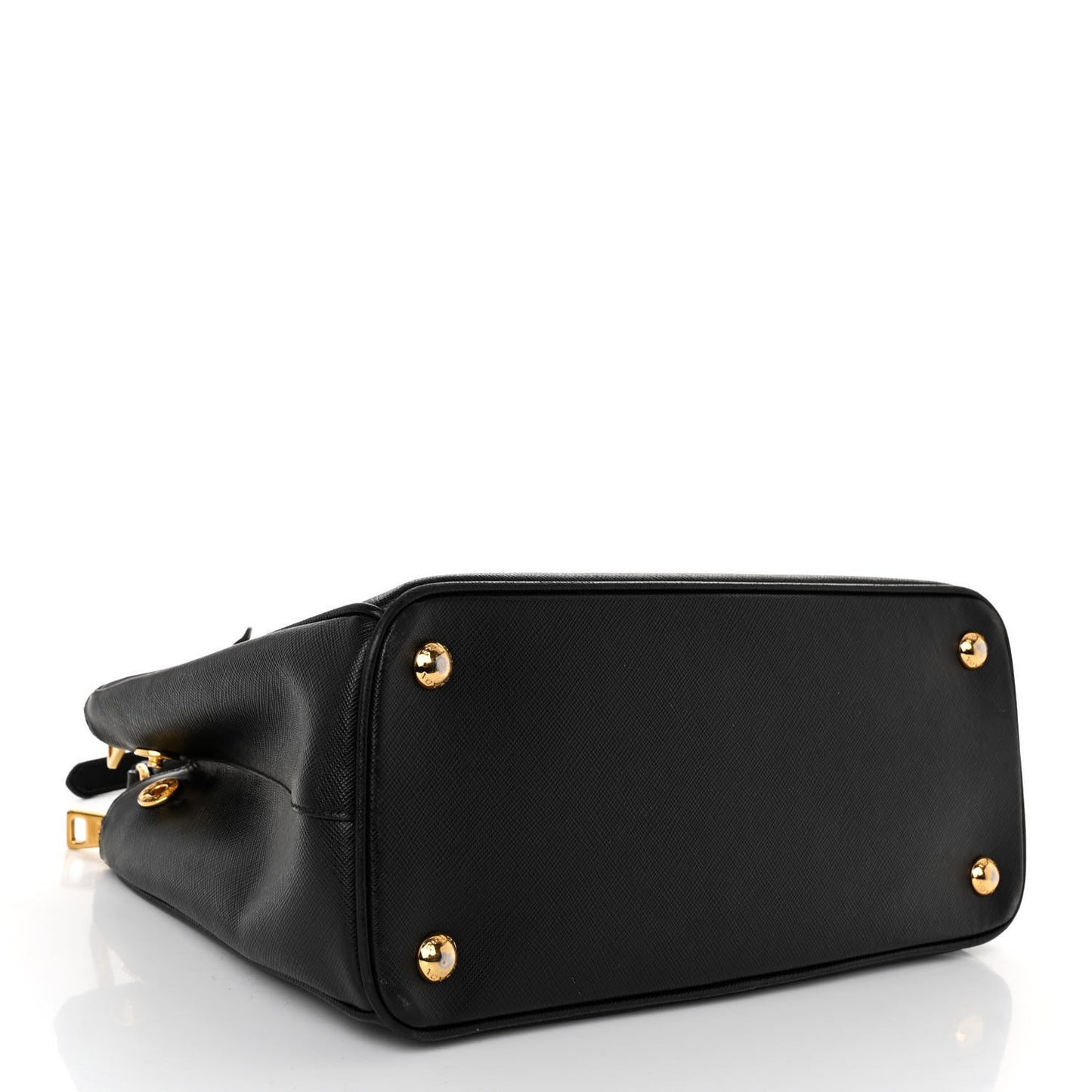 Saffiano Small Galleria Double Zip Tote Black