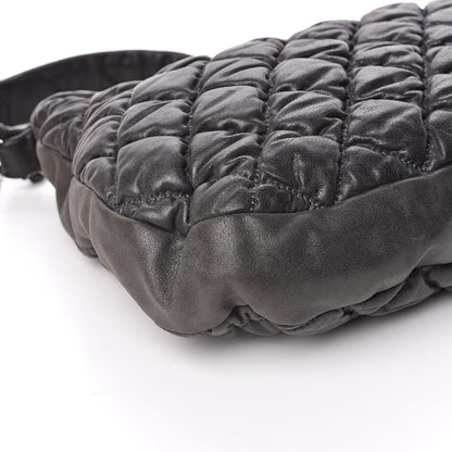 Chanel Iridescent Calfskin Bubble Quilt Hobo Grey 8 of 10