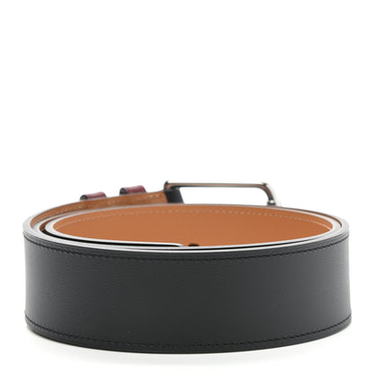 Hermes Sombrero 40mm Partner Belt 85 Black Rouge H 2 of 7