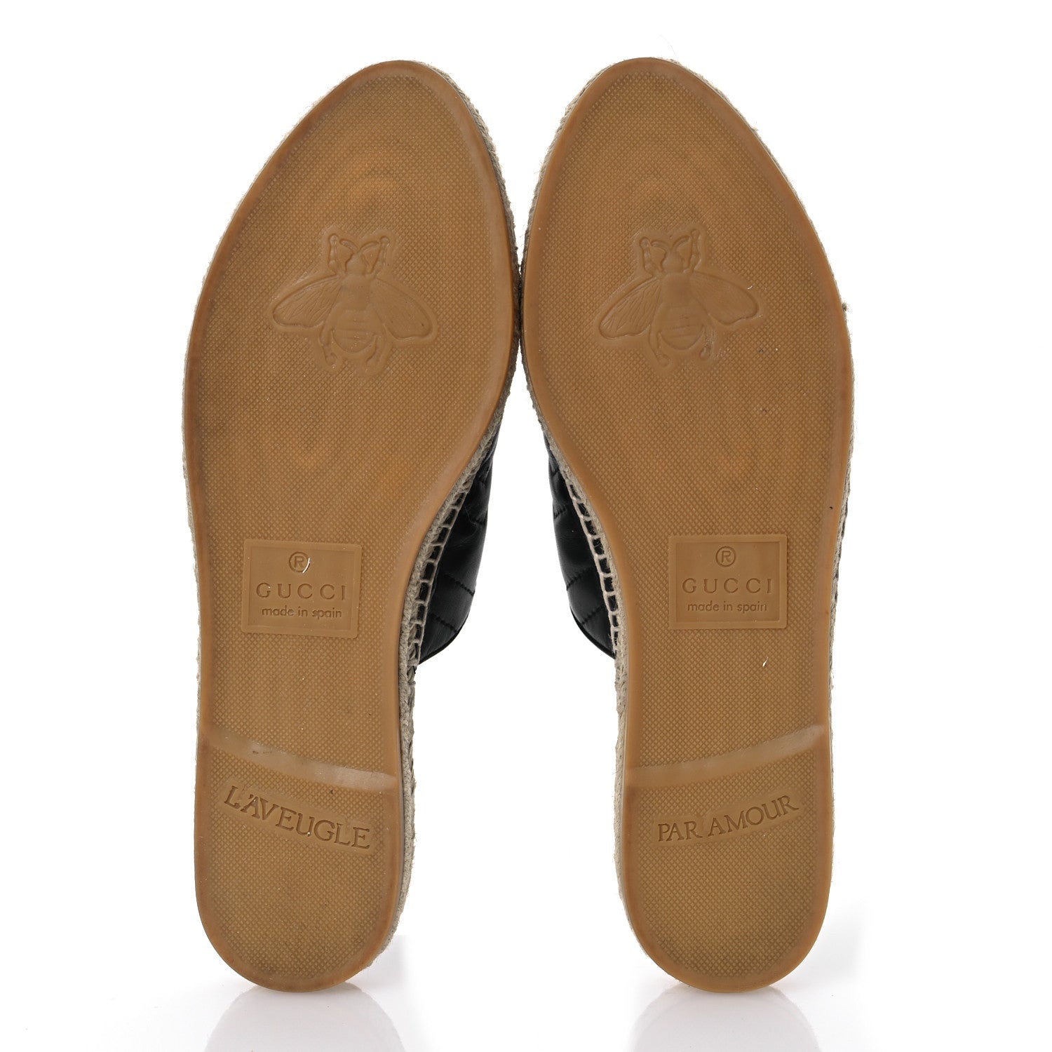 Gucci Nappa Matelasse GG Marmont Espadrille Slippers 39 Black 7 of 14