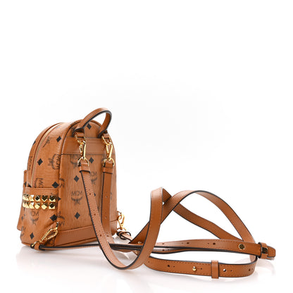 MCM Visetos Side Stud X-Mini Stark Backpack Cognac 3 of 10