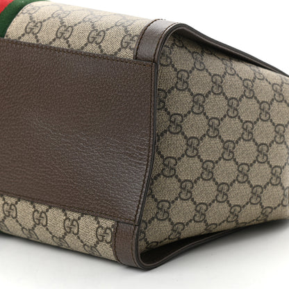 Gucci GG Supreme Monogram Web Medium Ophidia Tote Bag Brown 10 of 11