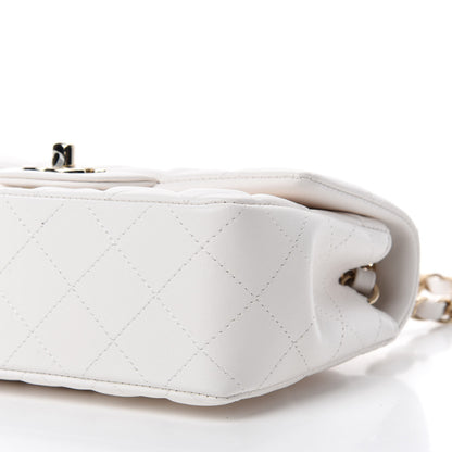 Chanel Lambskin Quilted Mini Rectangular Flap White 7 of 11