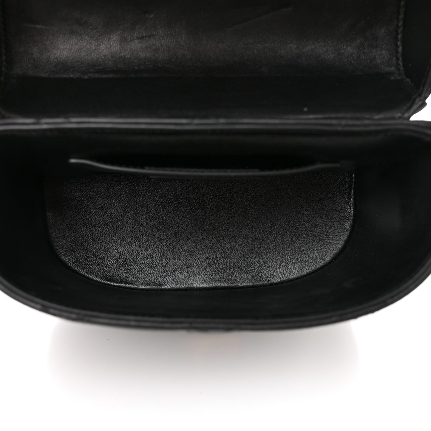 Lambskin Quilted Monogram June Box Bag Black
