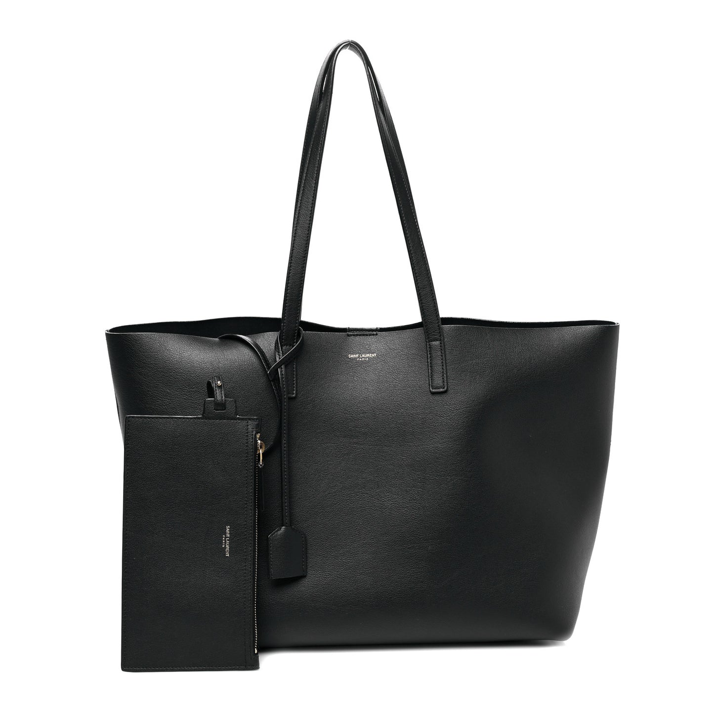 Calfskin Large Shopping Tote Black