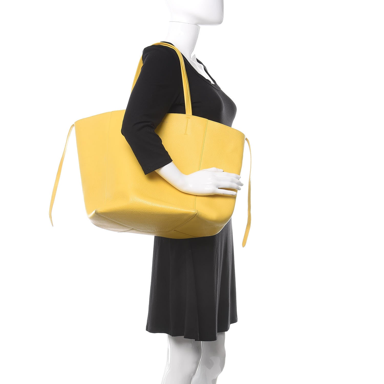 Celine Soft Grained Calfskin Small Belt Cabas Phantom Sunflower 2 of 11