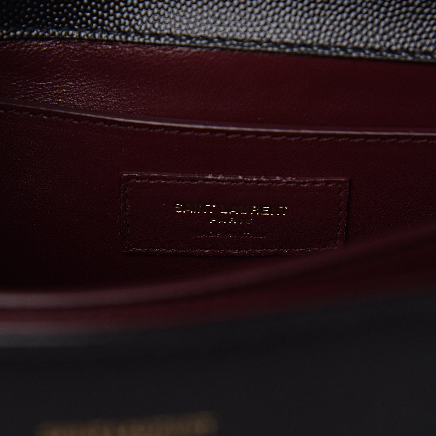 Saint Laurent Grain de Poudre Medium Classic Monogram Cassandra Top Handle Black Rouge Legion 8 of 13
