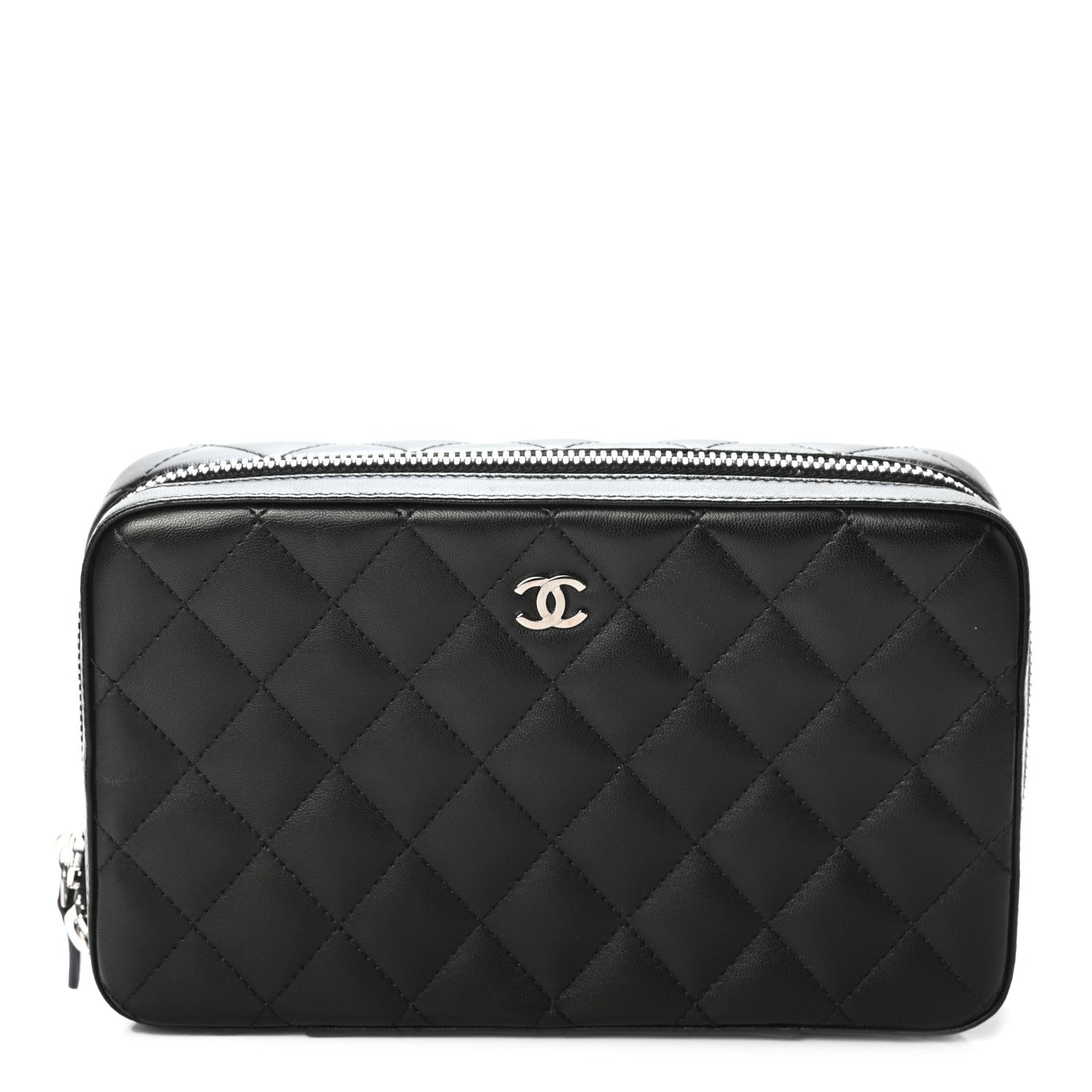 Chanel Lambskin Quilted Jewelry Case Black 1 of 8
