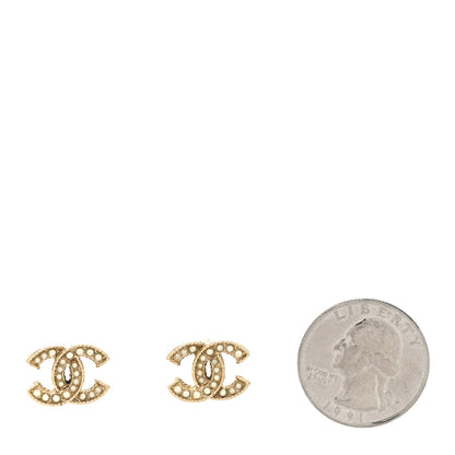 Chanel Pearl CC Earrings Gold 2 of 4