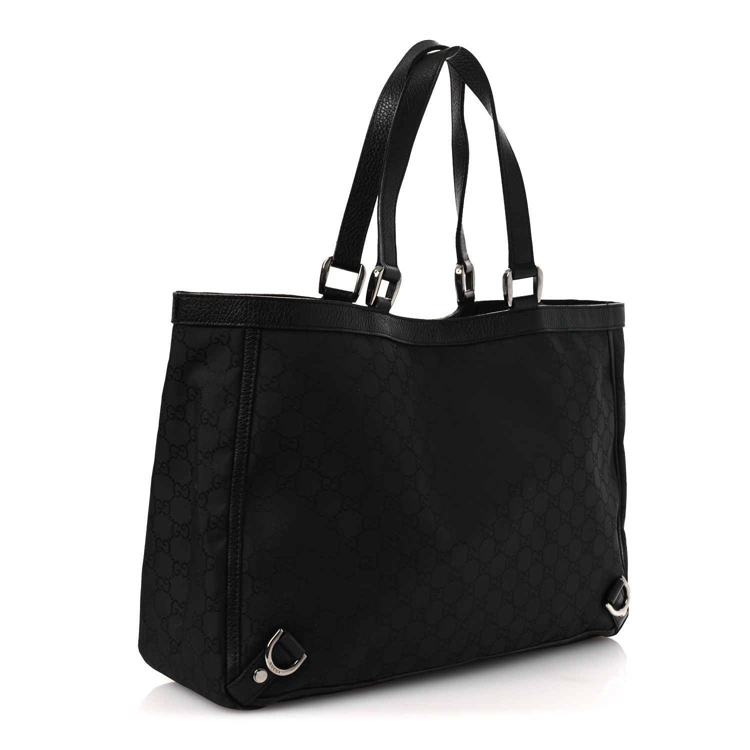 Gucci Nylon Monogram Large Abbey Tote Black 3 of 14