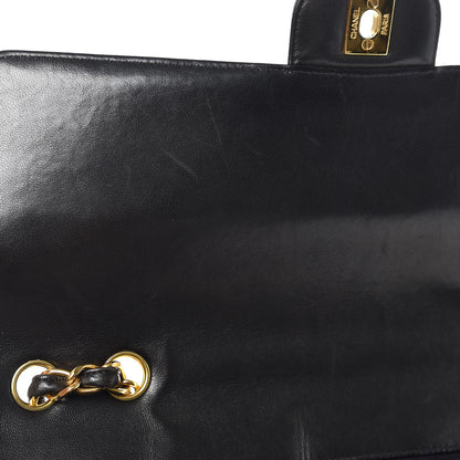 Chanel Lambskin Quilted Jumbo Single Flap Black 9 of 9