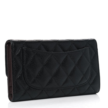 Chanel Caviar Quilted Large Flap Wallet Black 2 of 5