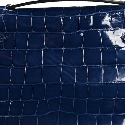 Hermes Shiny Alligator Kelly Pochette Bleu De Malte 11 of 11