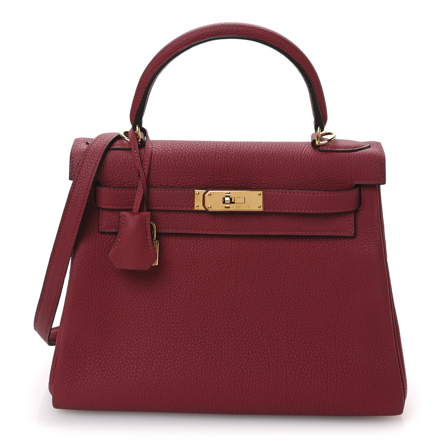 Hermes Togo Kelly Retourne 28 Rouge Grenat 1 of 11