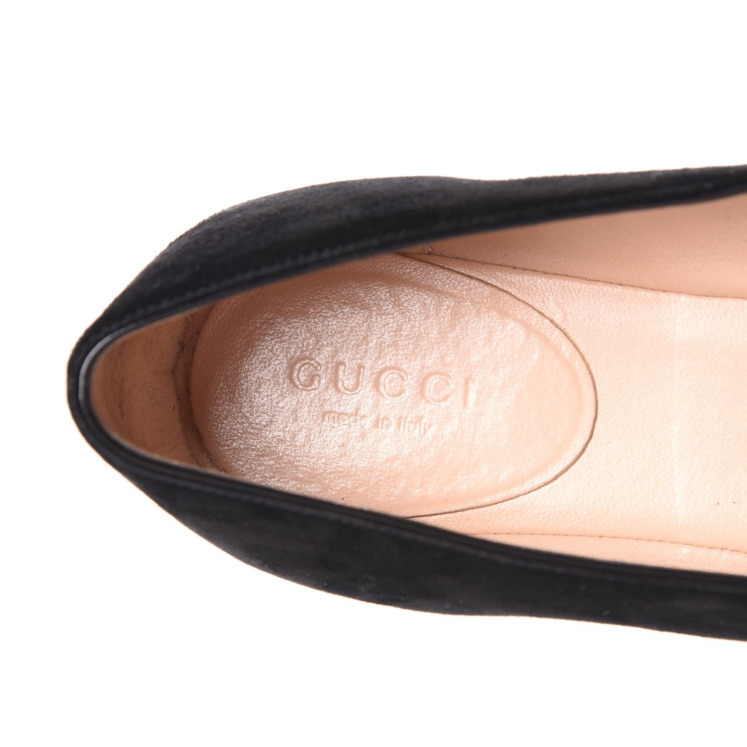 Gucci Kid Scamosciato GG Marmont Fringe Flats 36.5 Black 7 of 8