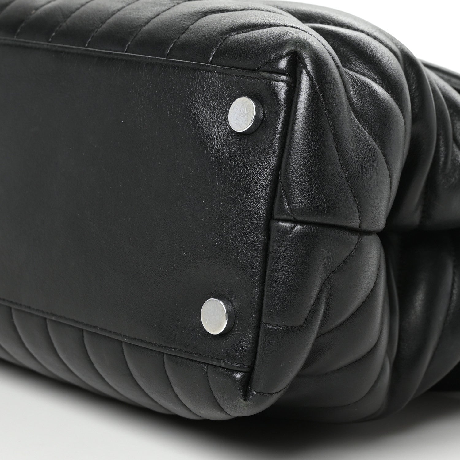 Saint Laurent Calfskin Y Quilted Monogram Large Loulou Chain Satchel Black 10 of 12