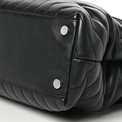 Saint Laurent Calfskin Y Quilted Monogram Large Loulou Chain Satchel Black 10 of 12