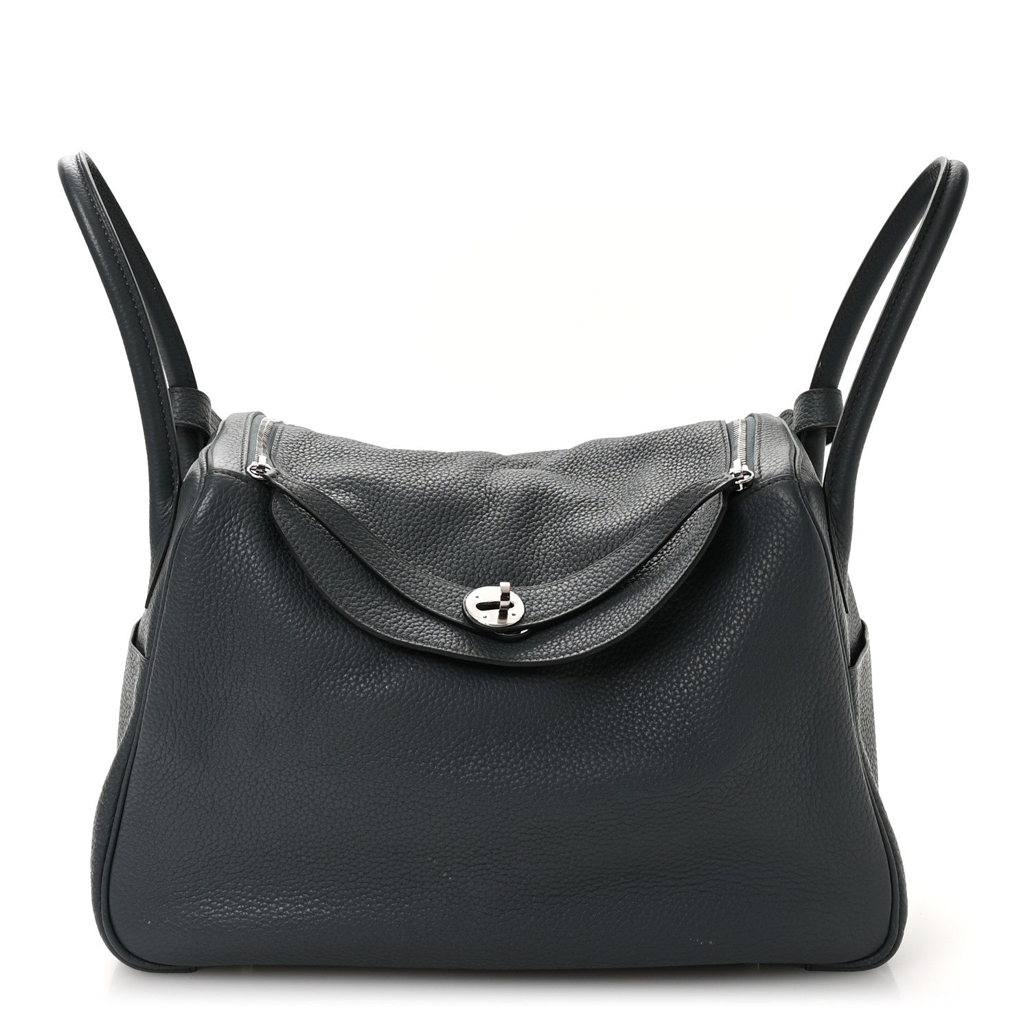 Hermes Taurillon Clemence Lindy 34 Bleu Orage 1 of 10