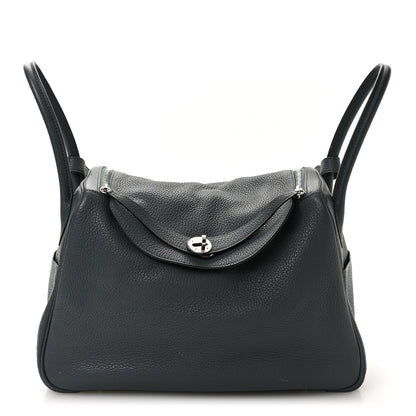 Hermes Taurillon Clemence Lindy 34 Bleu Orage 1 of 10