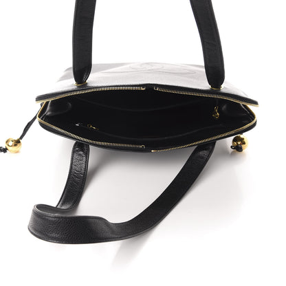 Chanel Caviar Large CC Shoulder Bag Black 5 of 12