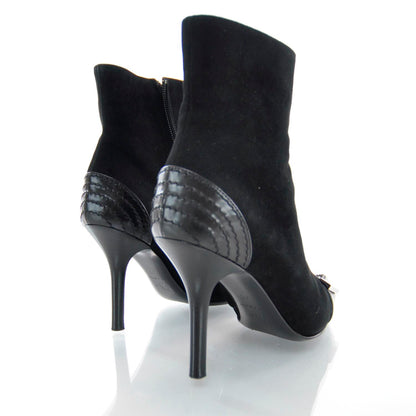 Christian Dior Suede Ankle Boots 37.5 Black 3 of 6
