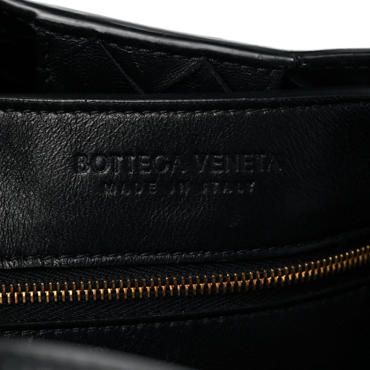 Nappa Intrecciato Medium Andiamo Shoulder Bag Black