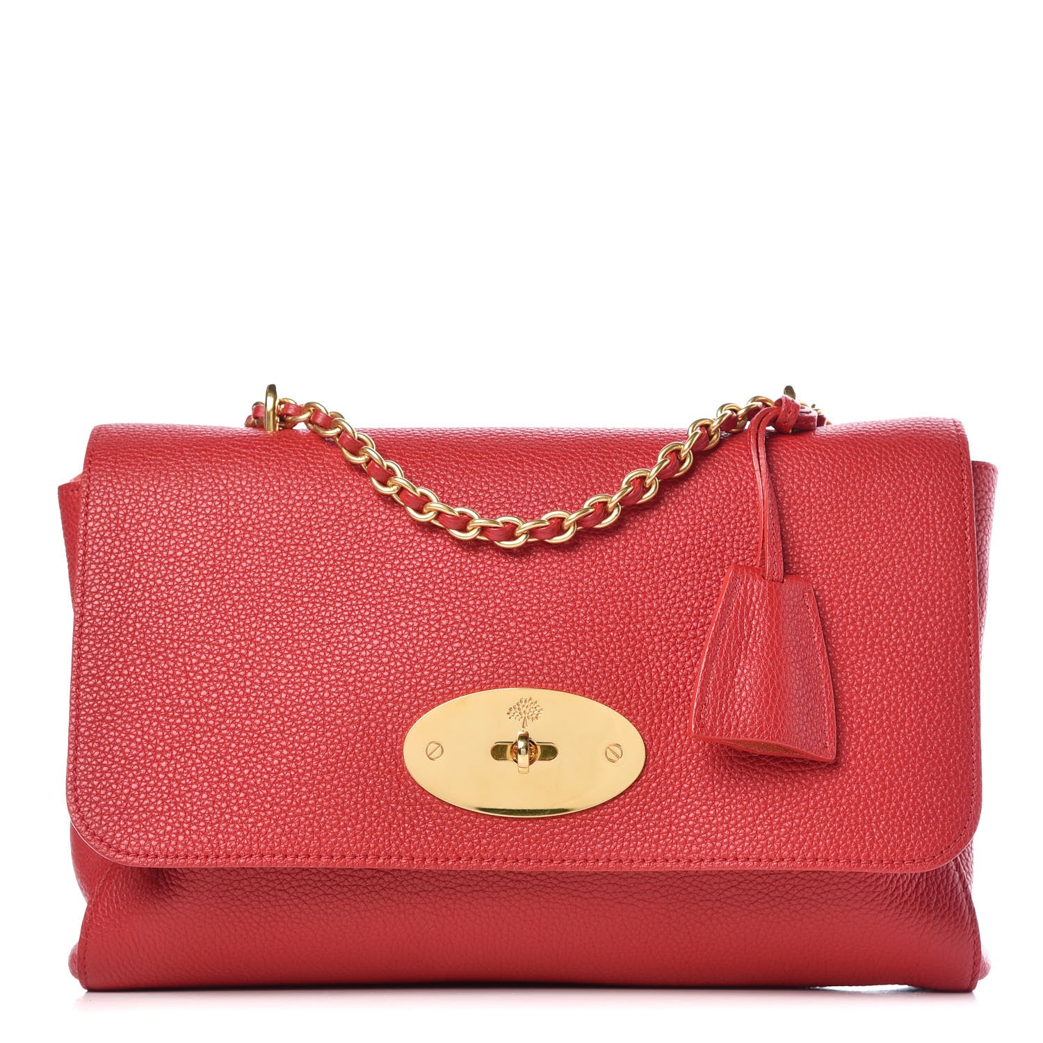 Mulberry Small Classic Grain Calfskin Medium Lily Flap Scarlet 1 of 9
