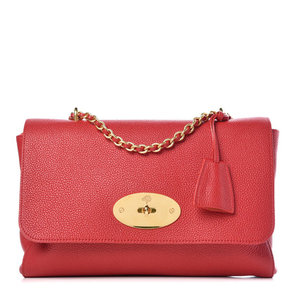 Mulberry Small Classic Grain Calfskin Medium Lily Flap Scarlet 1 of 9