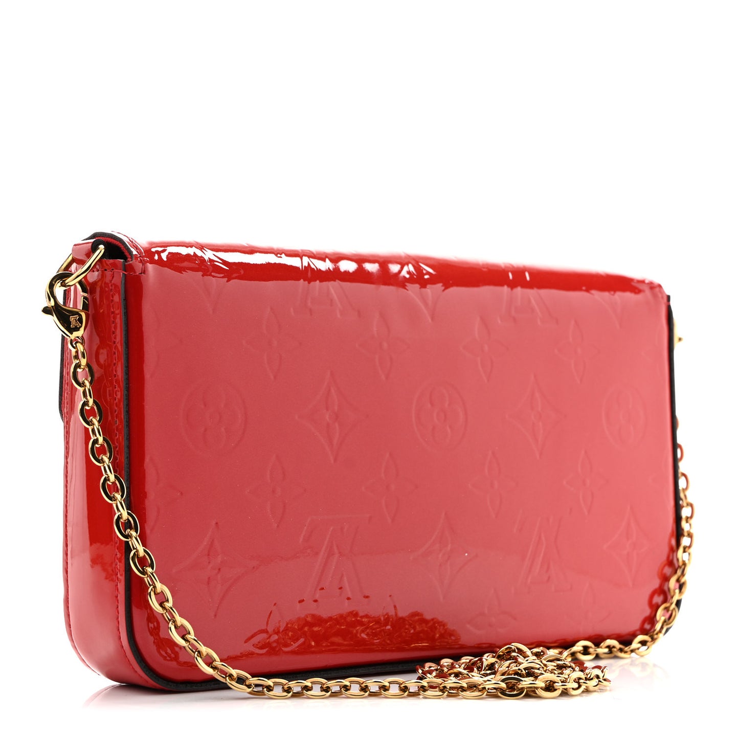 Vernis Felicie Pochette Chain Wallet Cherry