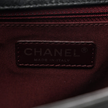 Chanel Crumpled Lambskin New Medium Studded Boy Flap Black 7 of 10