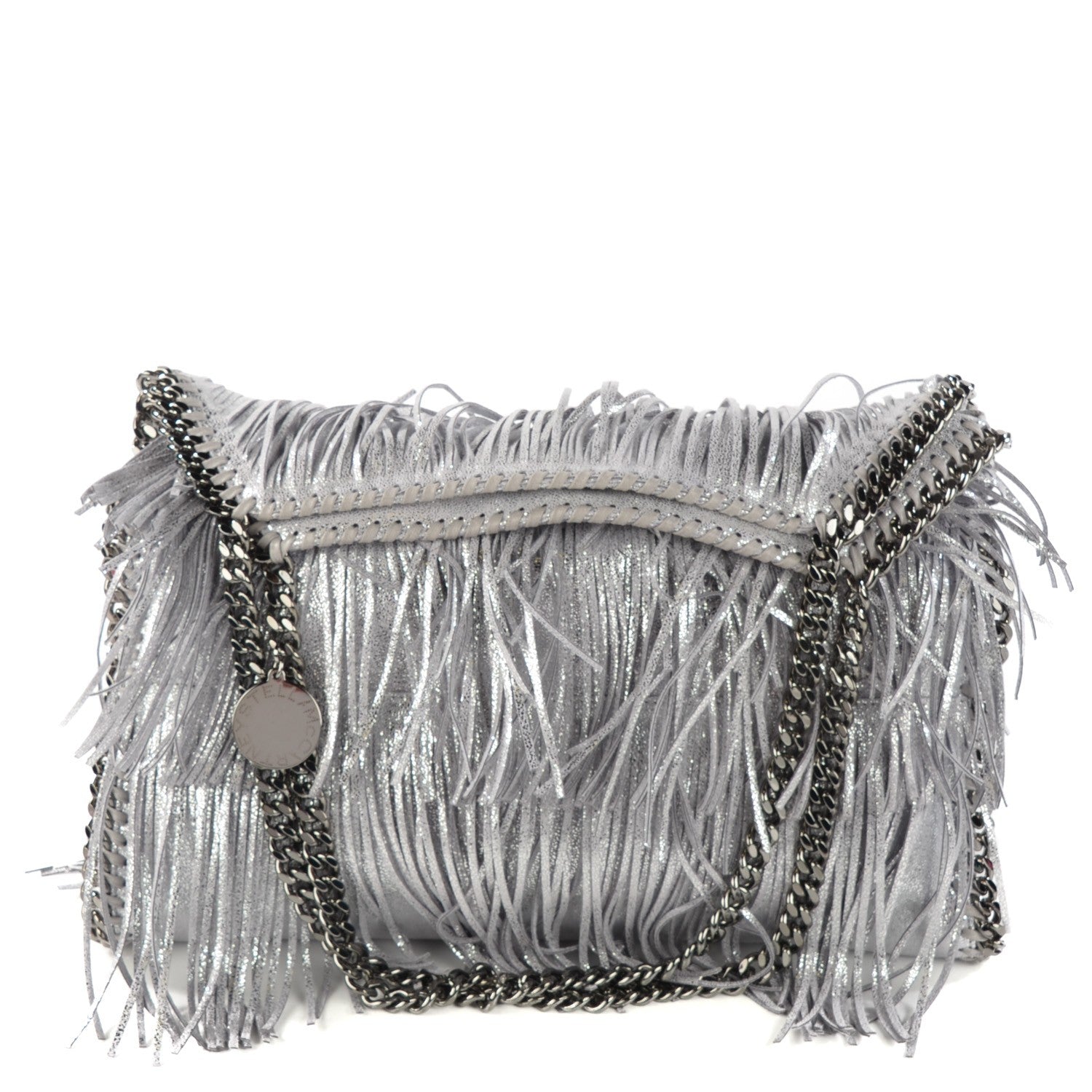 Stella McCartney Eco Suede Fringe Falabella Tote Platinum 1 of 8