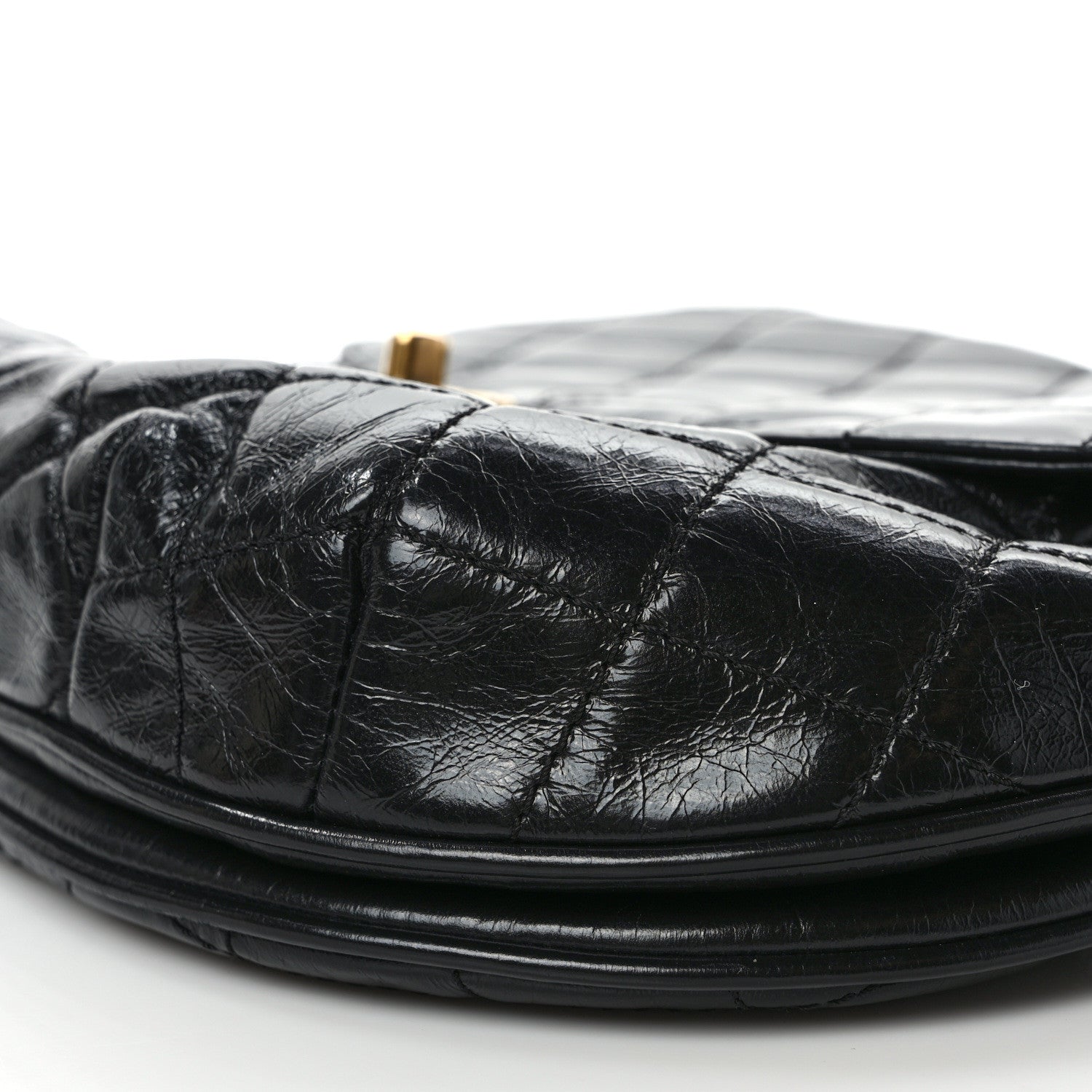 Chanel Glazed Calfskin Quilted Medium Bubble CC Flap Black 9 of 10
