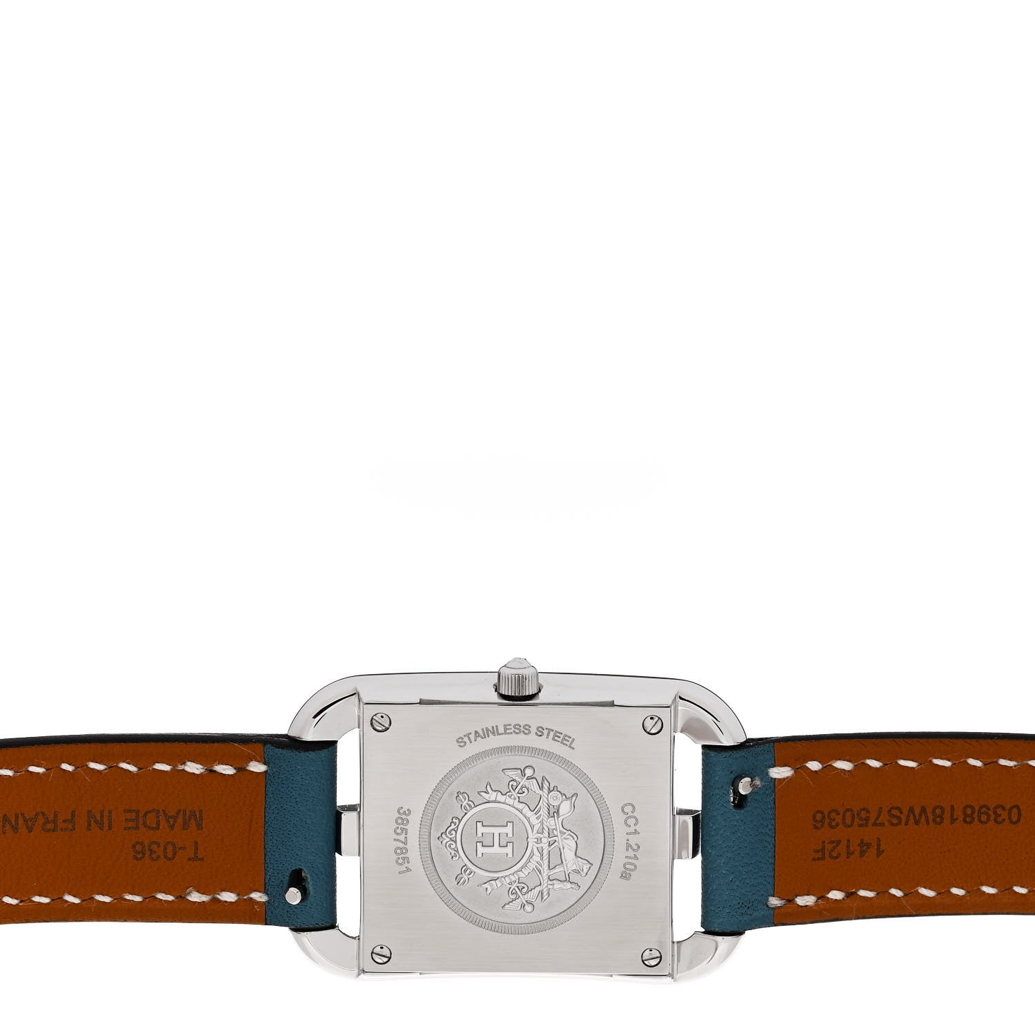 Hermes Stainless Steel Swift 23mm Cape Cod Double Tour Quartz Watch Blue Jean 4 of 4