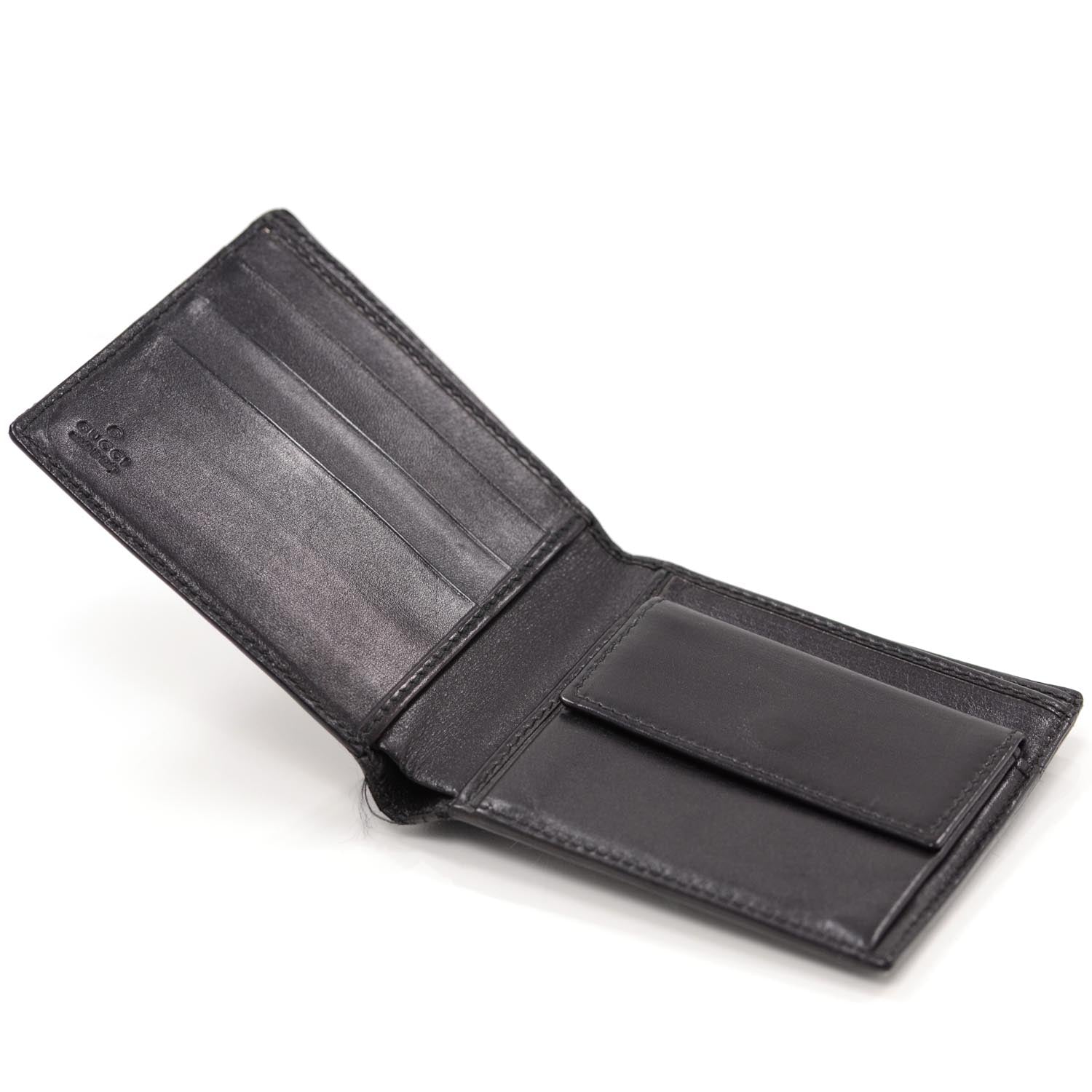 Gucci Microguccissima Mens Bi-Fold Wallet Black 5 of 8