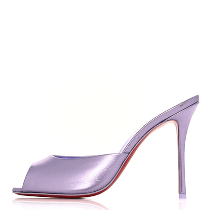 Christian Louboutin Metallic Kid Laminato Me Dolly 100 Sandals 39 Liliac 39 1 of 9