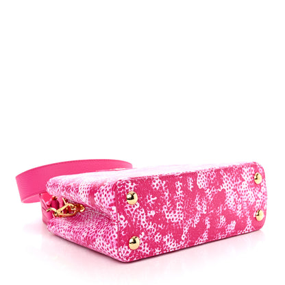 Louis Vuitton LV X YK Taurillon Infinity Net Capucines BB Fuchsia 4 of 10