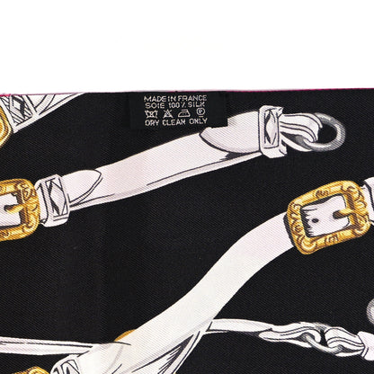 Hermes Silk Brides De Gala Maxi Twilly Fuchsia Noir Vieil Or 4 of 5