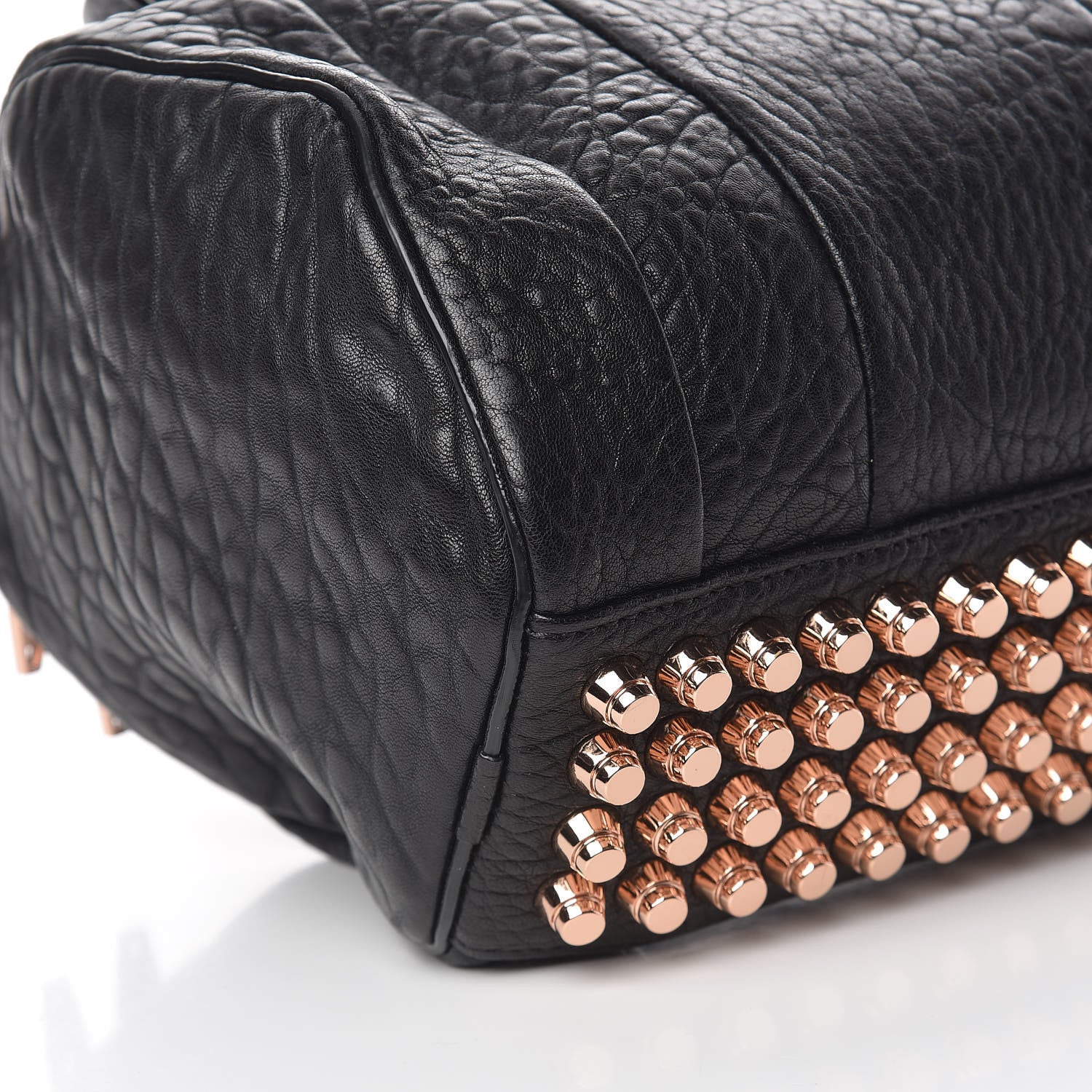 Alexander Wang Pebbled Lambskin Rockie Black Rose Gold Hardware 7 of 9