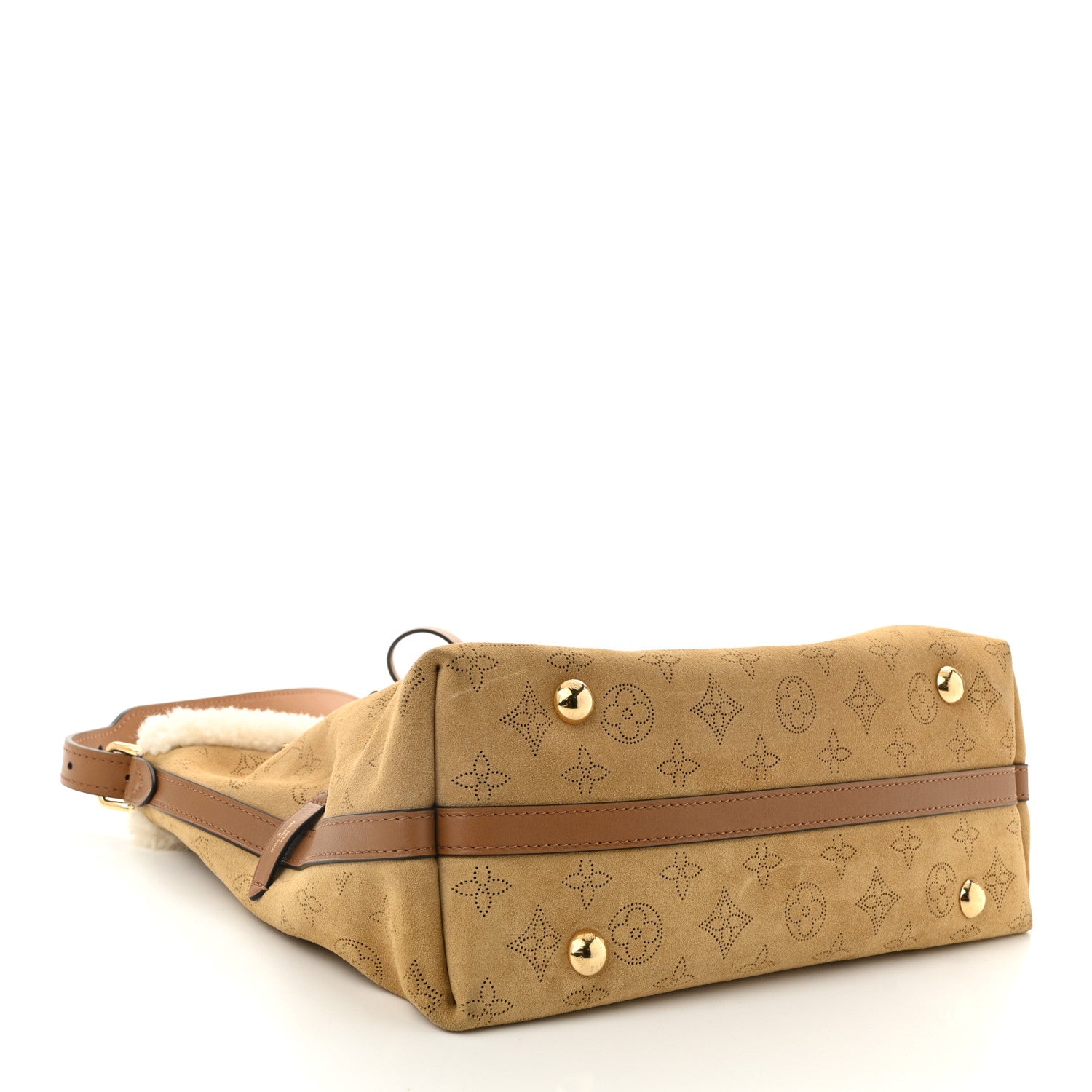 Louis Vuitton Suede Mahina CarryAll PM Beige 5 of 11