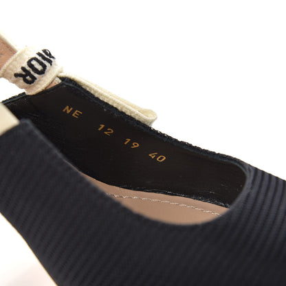 Christian Dior Technical Canvas Ribbon J Adior Slingback 65mm Pumps 40 Black 8 of 9