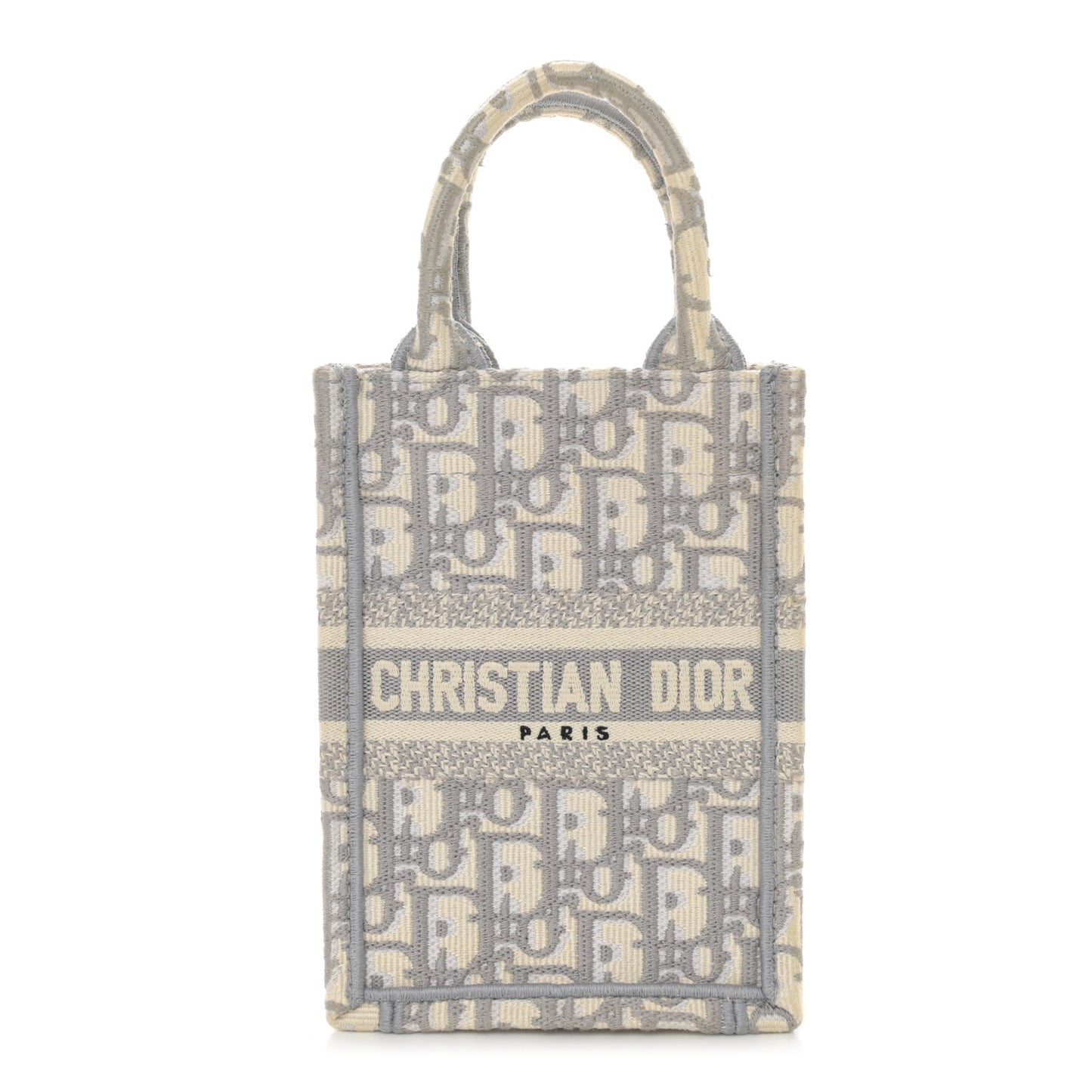 Oblique Mini Book Tote Phone Bag Grey