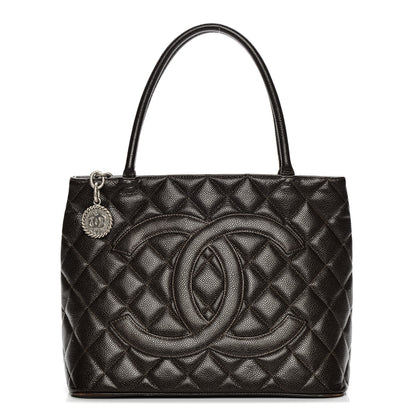 Chanel Caviar Quilted Medallion Tote Dark Brown 1 of 12