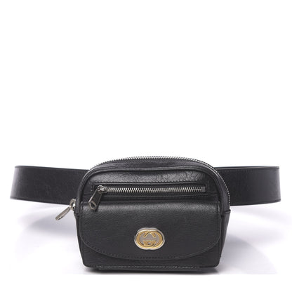Gucci Fluffy Calfskin Mini Morpheus Belt Bag 80 32 Black 1 of 9