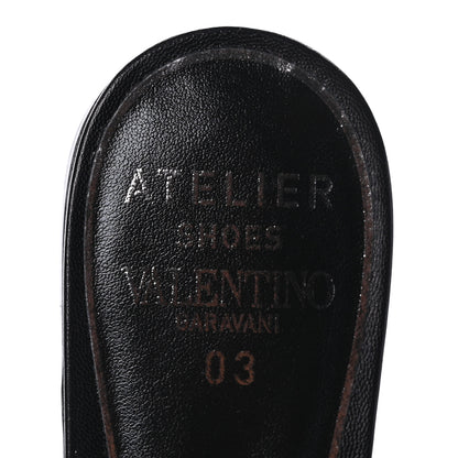 Valentino Garavani Nappa Atelier 03 Rose Edition Slide Sandals 37 Black 7 of 8