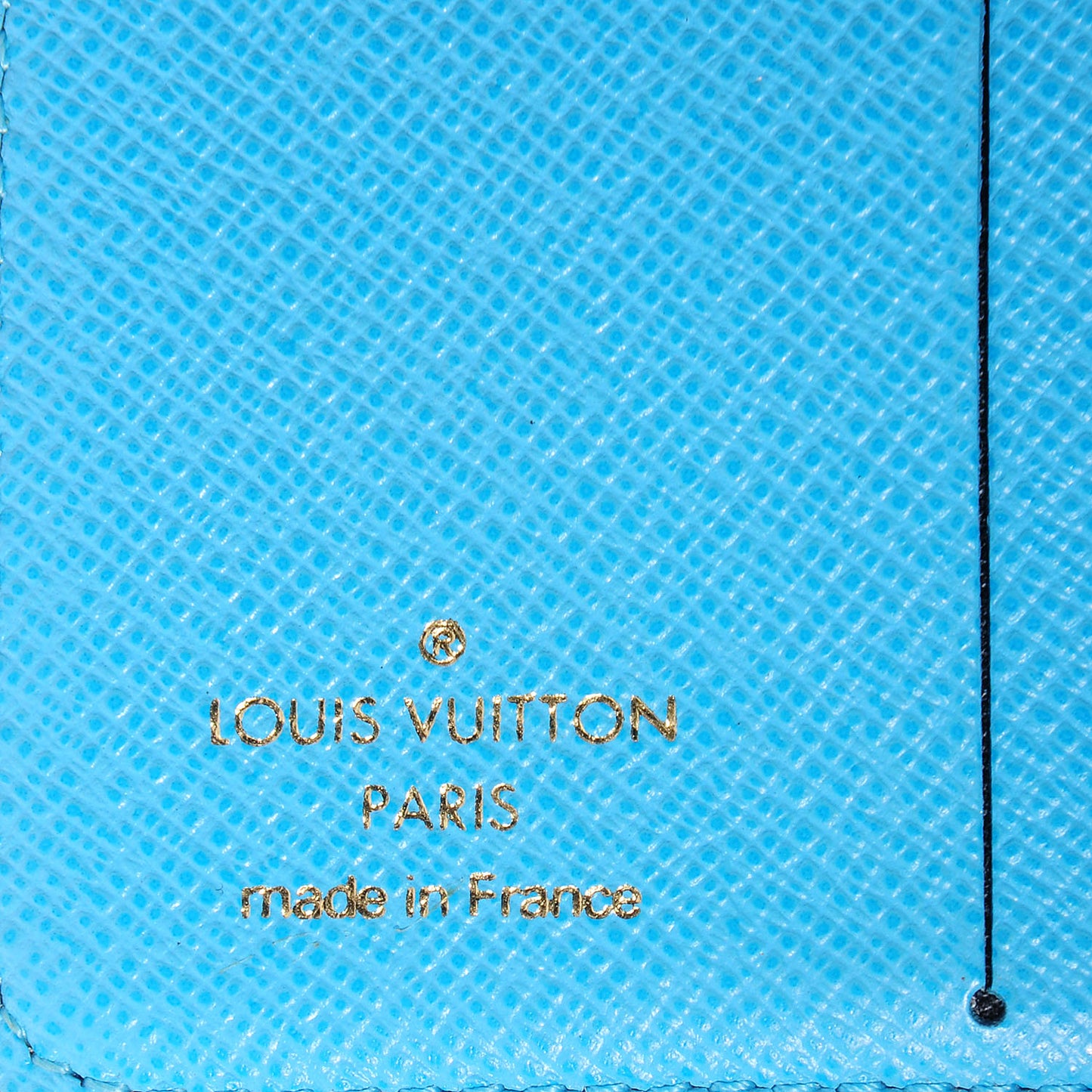 Monogram Groom Compact Zip Wallet Blue